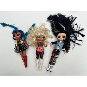 Lot of 3 L.O.L. Surprise! O.M.G. Fashion Dolls Remix Line Rocker Boi Punk Grrrl